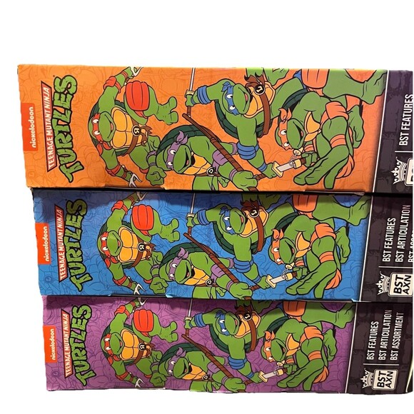 Loyal Subjects BST AXN TMNT Lot of 3 Donatello Leonardo & Michelangelo NIB - Picture 7 of 10
